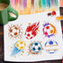 FINGERINSPIRE Soccer Flame Crack Painting Stencil 8.3x11.7inch Reusable Soccer Ball Pattern Drawing Template DIY Art Fire Football Decoration Sten...
