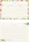 Modern Floral Recipe Cards / 50 Pack Of Double Sided Cooking Ingredients Cards / 6" x 4" Baking Directions Cards...