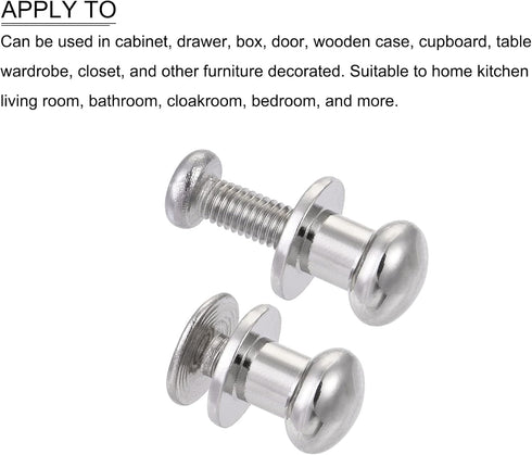 Mini Drawer Pulls (7mm/0.28") 12Pcs, Zinc Alloy Mini Round Head Knobs Pull Handle with Screws - for Home Cabinet Drawer Handle, Silver Tone...
