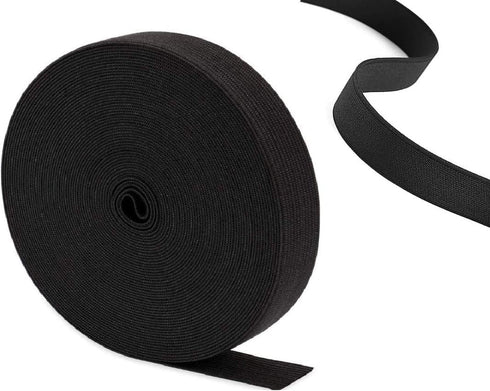 Black Elastic Band for Wigs 1 inch for Sewing Waistband x 11 Yard Spool, Wig Elastic Bands for Melting Lace, High Elasticity, Elasticos para Costu...