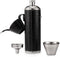 GENNISSY 10oz Black Bucket Hip Flask - PU Leather Stainless Steel Men Flasks for Liquor with Funnel and Cups...