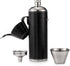 GENNISSY 10oz Black Bucket Hip Flask - PU Leather Stainless Steel Men Flasks for Liquor with Funnel and Cups...
