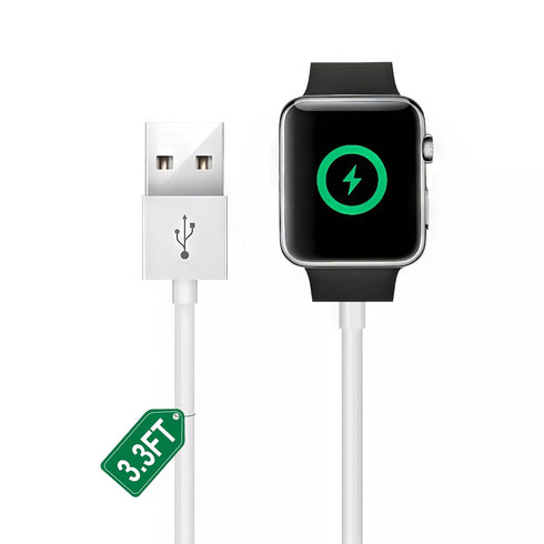 3.3FT Apple Watch Charger Cable - Magnetic Fast Charging Cord Portable Wireless Charge Compatible with iWatch Series Ultra 2/Ultra/9/8/7/6/SE2/SE/...