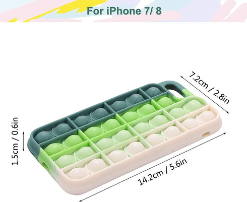 Pop it Phone Cases for iPhone 7/8/SE 2020, Fidget Bubble Case for Daughter Son Girls Kids Boys Teen,Kawaii Cute Cool Funny Cases for iPhone 6/6S R...