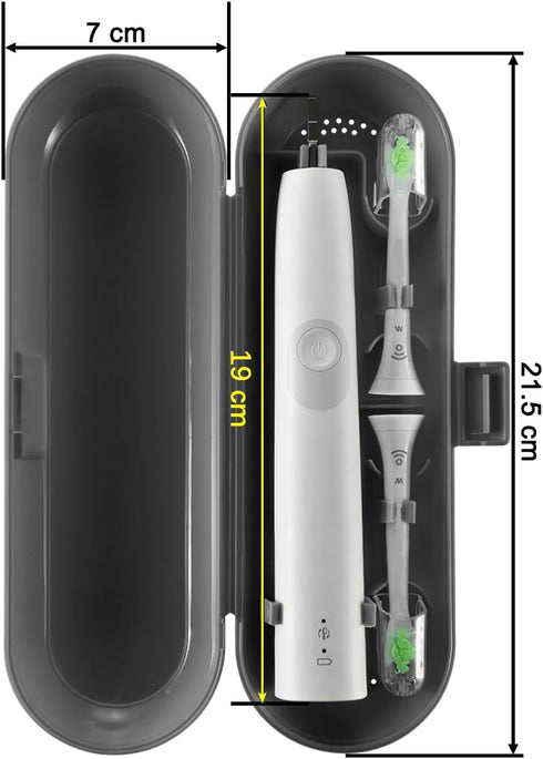 Cosmos Pack of 2 Plastic Travel Case Toothbrush Carrying Case Holder Container Compatible with Oral B Pro and also for Sonicare & Other Toothbrush...