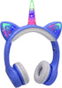 Unicorn Kids Bluetooth Headphones,15 Hours Play time, Toddler Bluetooth Headphones for Girls Boys Laptop Phones,Led Light Up Kids Wireless Headpho...