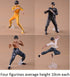 Palmetto Houseares Bruce Lee Figurine 4PCS Collection Set, Average Height of 4 Inch Hard Plastic Resin Figurine, Master of Chinese Kong Fu Martial...