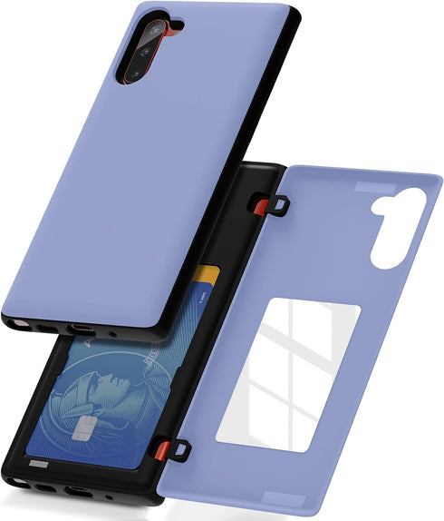 GOOSPERY Galaxy Note 10 Wallet Case with Card Holder, Protective Dual Layer Bumper Phone Case (Lilac Purple)...