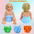 Reborn Baby Dolls Diapers for 17-22 Inch Newborn Baby Doll Diapers Reusable Adjustable Buttons 3-Piece Outfit Accessories...