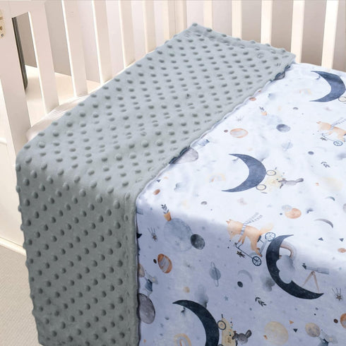 Baby Blankets for Unisex Boys Girls, Super Soft Nursery Minky Blankets, 30 x 40 inch Outer Space Printed Bed Throws Newborn (Planet Fox)...