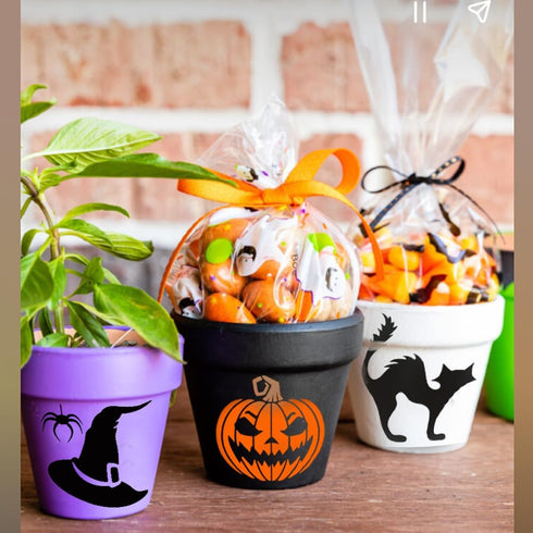 24 Pc Halloween Stencils for Painting on Wood (3x3 inch) - Holiday & Fall Stencils for Crafts Reusable for DIY Ornaments Ghost Decorations – Small...