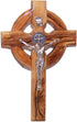 Holy Land Market Celtic and Saint Benedict Medal Handmade Wall Wood Cross Crucifix (6 Inches)...