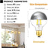 XININSUN Dimmable Half Chrome Light Bulb,6W (60W Eqv.), Anti Glare LED Light Bulbs,G25 Globe Light Bulbs,E26 G80 Silver Dipped Bulb for Bathroom, ...