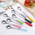 Mixing Spoons Set of 8, Stainless Steel Iced Teaspoons with Ceramic Handle 7.6-Inch Long Soup Tablespoons Espresso Coffee Spoons Candy-Colored, Mi...