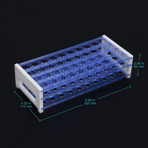 stonylab Test Tube Rack, 3-Tier Detachable Blue Plastic Test Tube Rack Tube Holder Stand Rack for Laboratory Scientific Experiments, 45/64 inch 40...