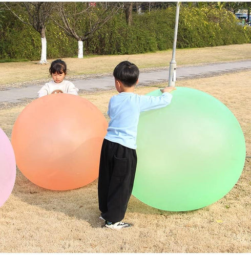 47'' Giant Bubble Ball for Kids Adults Inflatable Fun Toy Ball Water Injection Bubble Ball Balloons Beach Garden Ball Soft Rubber Ball for Outdoor...
