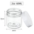 36 Packs Plastic Jars Round Clear Leak Proof Cosmetic Container Jars with Inner Liners and Black Lids for Lotions Ointments Travel Make Up Storage...