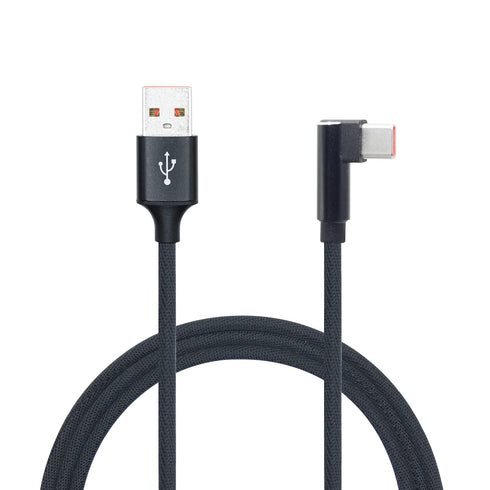 90 Degree USB A to USB C Cable 3.3ft,66W 6A Type C Fast Charging Data Cable,Fast Charging Cloth Braided Cable,for USB C Devices Samsung Huawei and...