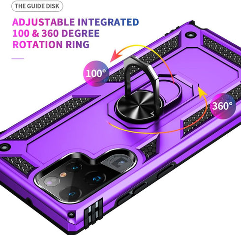 Androgate for Samsung S22 Ultra Case, Galaxy S22 Ultra Case, with HD Screen Protectors, Military-Grade Ring Holder Kickstand 15ft Drop Tested Shoc...