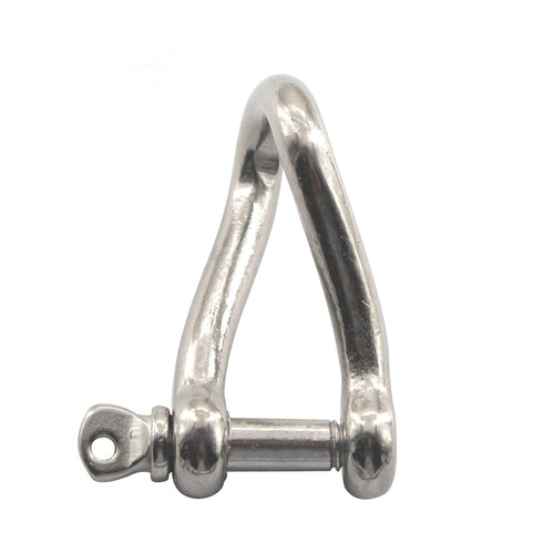 M4 Screw Pin Twist Shackle Anchor Shackle Stainless Steel 304 D Ring Shackle for Material Handling,Rigging Accessories,Connecting Chains and Ropes...