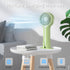 BDXXJ DABAIHQ Mini Portable Fan with Base, Small Handheld Fan with 3 Speeds, USB Rechargable, Battery Operated Personal Fan, Pocket Lash Fan for T...