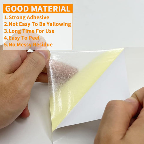 Birllaid 10 Sheets Clear Double Sided Adhesive Tape Sheets for Craft,A4 Size Super Strong Sticky Tumbler Tape Sheets for DIY Art/Craft/Home Decora...