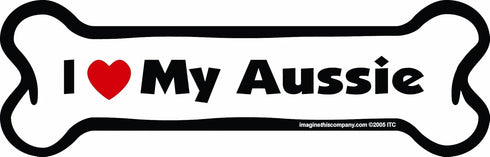 Imagine This Company I Love My Breed Bone Shaped Pet Magnet; Removable Magnets for Cars, Fridges, Lockers & More, Stylish Pet Inspired Car Accesso...