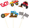 48 Pieces Monster Truck Blaze Car Cupcake Toppers RACIN Cake Toppers Cute Baby Shower Birthday Party Suppies...