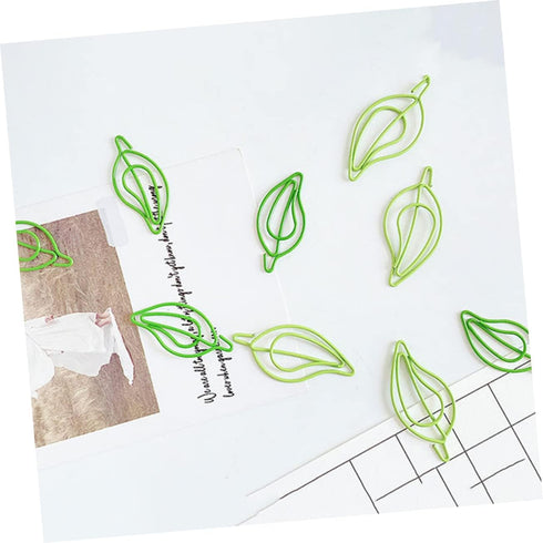 120 Pcs Paper Clip Paper Clip Office Paperclips Leaf Shaped Paper Clip Office Supplies Set Binder Folders Metal File Holder Small Paperclips Paper...