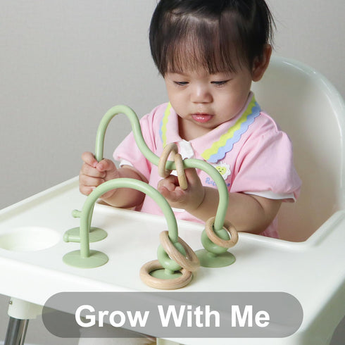 Gogzy - Parent-Child Interactive Silicone Baby Toy Set - Suction Cups Education Teething Toys for Infant Toddler Ages 6M+, BPA Free (Olive)...