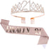 Finally 21 Rose Gold Sash and Crystal Tiara Set - 21st Birthday Party Decorations...