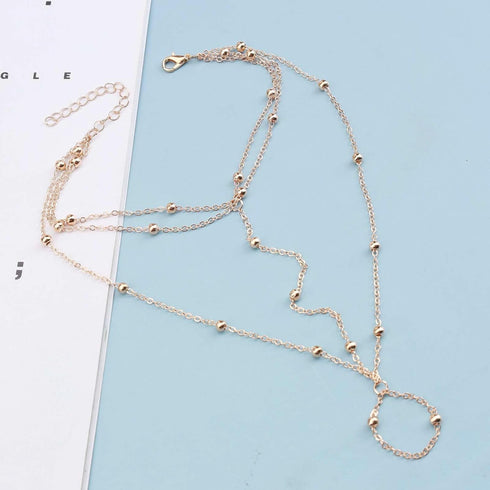 Boho Ball Barefoot Sandal Chain Gold Satellite Ankle Bracelet Toe Ring Anklet Vintage Layered Ankle Bracelet Summer Foot Chain Jewelry for Women a...