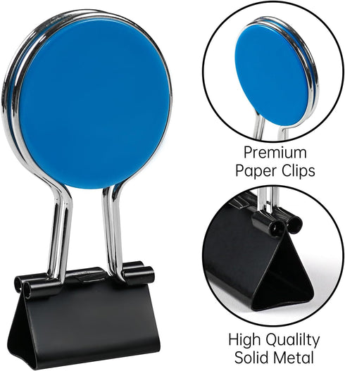 Paper Clips, Binder Clips, Easy Grip, Assorted Color, Office Supplies (Round)...