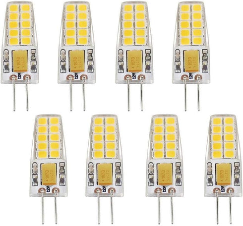 5W G4 LED Light Bulbs(8 Pack) AC/DC 12V Bi-Pin Base Ceiling Recessed Puck Light Bulb LED Replacement Halogen Bulb 50W Equivalent,360 Degree Beam A...