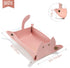 Cute Cat Shaped Leather Valet Tray,Cat Dice Tray,Premium Catchall Tray, Jewelry Tray, Folding Travel Organizer,Decorative Desk Organizer, Foldable...