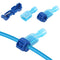 120 Pcs Quick Splice Wire Terminals, Male & Female Blue T-Tap Self-Stripping Quick Splice Connectors, Nylon Fully Insulated Quick Disconnects Kit ...