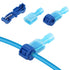 120 Pcs Quick Splice Wire Terminals, Male & Female Blue T-Tap Self-Stripping Quick Splice Connectors, Nylon Fully Insulated Quick Disconnects Kit ...