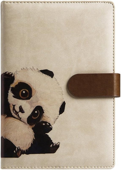 A6 Cute Simple Binder Hand Books for Diary PU Leather Journal Writing Notebook Loose Notebook Handbook Notepad Business Hand Books Great Stationer...