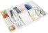 8 Pack Interlocking Desk Drawer Organizer Set, Vanity Storage Bins, Various Size Divider Trays for for Makeup, Jewelry, Utensils, Accessories or G...
