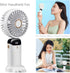 Handheld Portable Fan,Mini Personal Foldable Hand Fan,4000mAh,USB Rechargeable,5 Adjustable Speeds Desk Table Fan with Lanyard and LED Power indic...