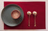 Red Placemats Set of 4, Double Layered Burgundy Place mats for Dining Table, Cranberry Waterproof Table Mats for Kitchen Table for Fiesta, Dinner,...