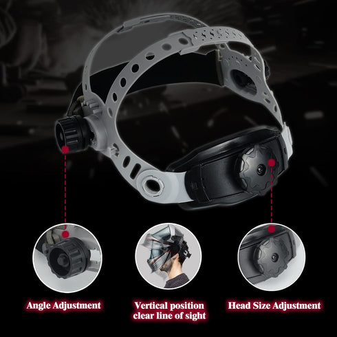 Welding Helmet Headgear - TRQWH Welding Hood Headgear Replacement Headgear Welding Helmet Accessories Welding Headgear with Sweatband for Side Vie...