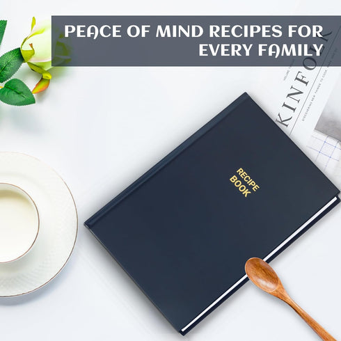 Perfect Blank Recipe book - Recipe Book to Write In Your Own Recipes,Organize Your Recipes- Waterproof Cover and 186 Blank Pages Recipe Notebook (...