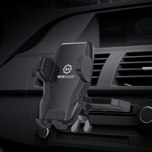 WixGear Universal Car Phone Mount CD Slot Car Mount Holder with New Gravity Self-Locking Design Mount, Compatible with All Smartphones (New Gravit...