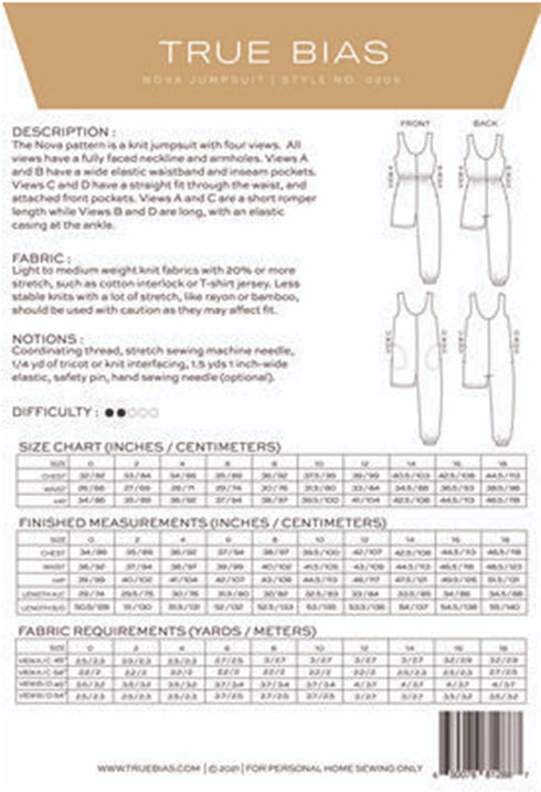 True Bias Nova Pattern 0-18, White...