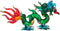 Tiny 3¼" Green Blue Red Chinese Asian Dragon Figurine - Miniature Hand Blown Glass Painted Dragons Mythical Creature Animals Crystal Decorative Co...