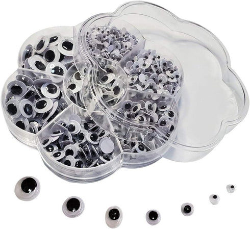 Googly Wiggle Eyes with Self Adhesive 700 Pieces Assorted Sizes 4 to 12mm DIY Scrapbooking Crafts Accessories...