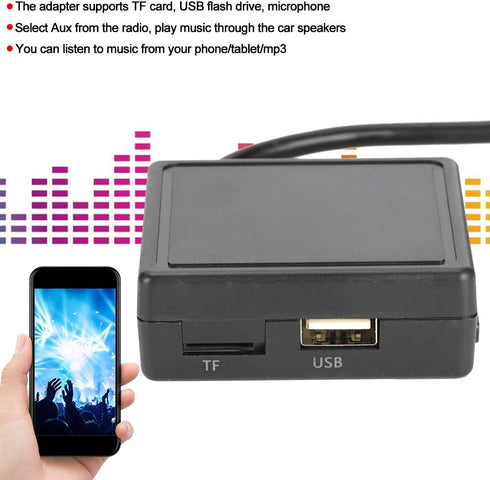 KIMISS Bluetooth Module, Car AUX Adapter USB 3.5mm Plug Music Receiver Cable Fit for JVC Alpine CD KSU58 PD100 U57 U29?19?...