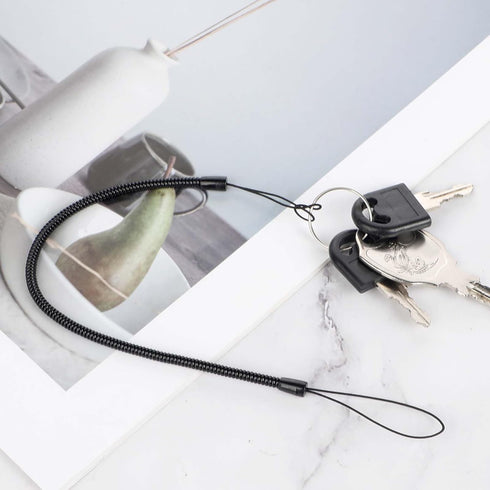 8 PCS Elastic Lanyard Tether Retractable Spring Coil Strap Pens Coil Spring Straps Touch Pens Plastic Coil Spring Leash Stylus Lanyard Cord for Te...