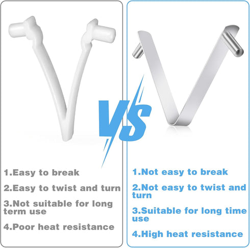 12Pcs Pool Brush Clip V-Shaped Clip, Easy to Install Pool Accessories Tools Pool Pole Clips Pool Hooks for Poles, Applies to Stainless Steel Clips...